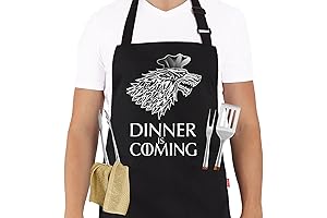 Grill Aprons for Men Women, Dinner is Coming Kitchen Chef Apron