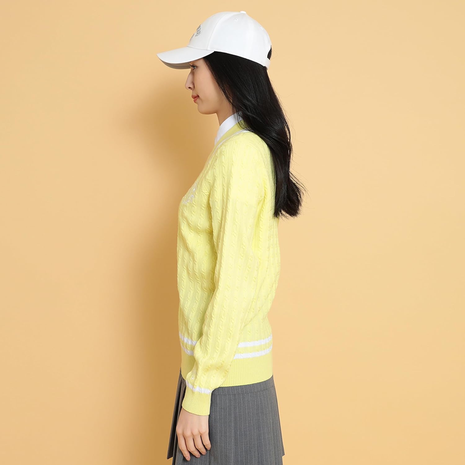 キャロウェイ] レディース Vネックニット (ケーブル編み) / ゴルフ