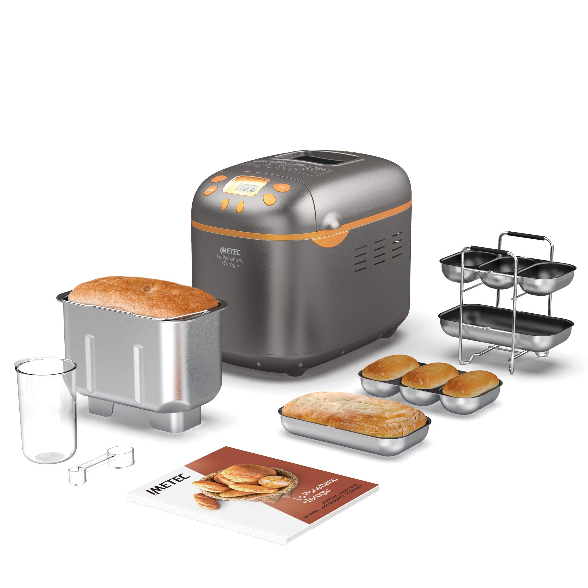 Imetec La Panetteria Plus Zero Glu Machine à Pain 20 Programmes Automatiques Marron