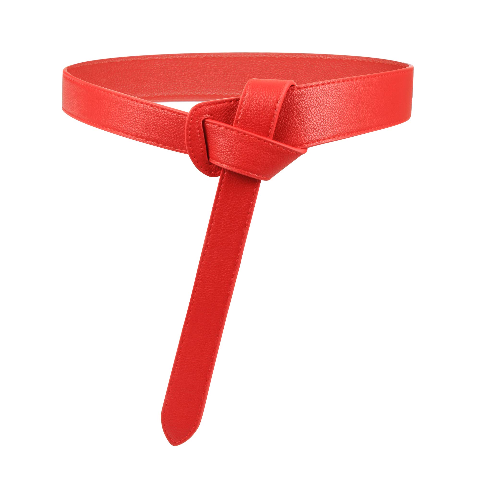 Women’s Faux Leather Tie Belt | Women’s Vegan Wide Non Buckle TSA Safe Waist Belt