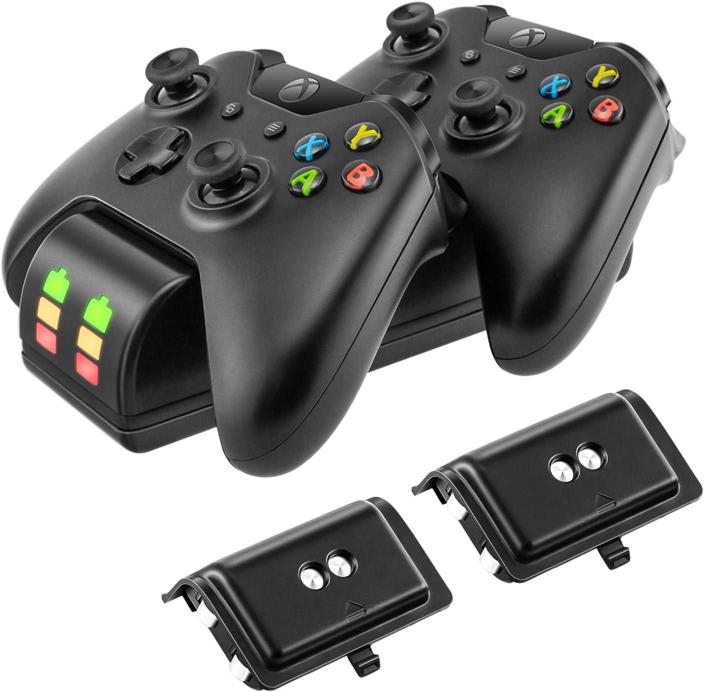 Xbox One/One S/One X Controller Charger, [Dual Slot] High Speed Docking