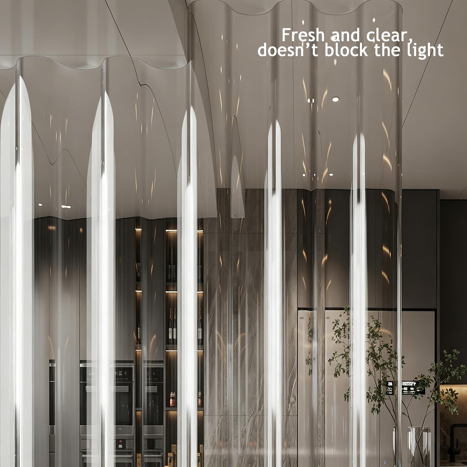Genérico Cortina de Ducha de EVA Transparente Cortinas de Baño Impermeables | Hebilla lateral desmontable, fondo pesado para evitar que se balancee, fácil de limpiar