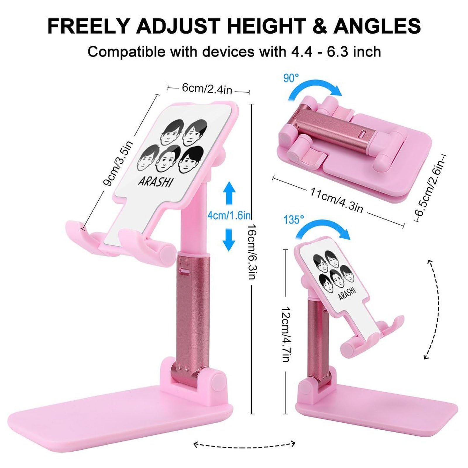 Amazon.co.jp: 嵐 スマホスタンド 折り畳み式 携帯電話スタンド 卓上