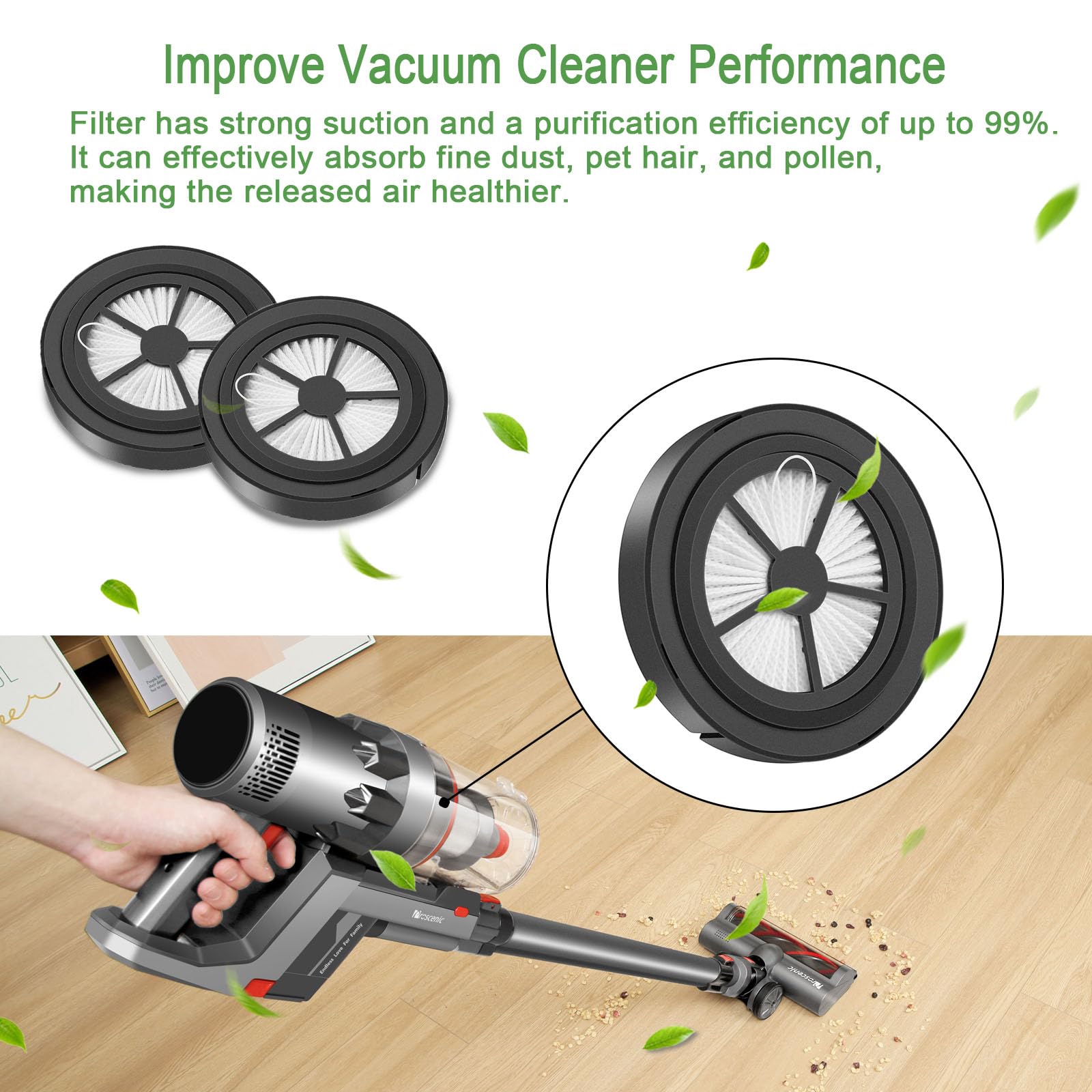 Set 3 Filtri Per Aspirapolvere Proscenic P10, P11 - Ricambio Ufficiale - Foto 9