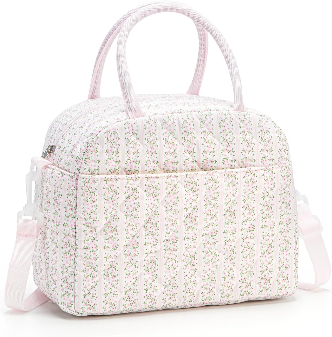 MEXS Lunch Bag for Women Reusable Lunch Box Quilted Puffer Large Capacity Insulated Cooler Tote Bags Work Travel Picnic