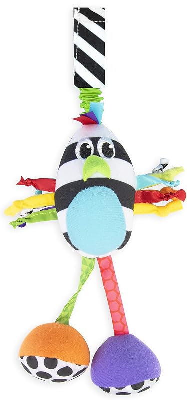 Boppin' Birdie | Peluche de Desarrollo para el Aprendizaje Temprano | Alto Contraste | Se Adjunta al Equipo de Bebé para Viajar | Para Edades de Recién Nacido y Mayores (80660)