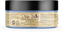 Vista 212 de Dixie Belle Paint Company - Pintura con acabado de tiza para muebles, color blanco lino (Drop Cloth), 8 fl oz, pintura mineral color blanco lino mate