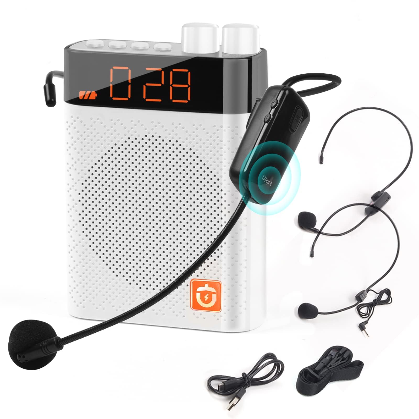 Sponsored Ad – SYOSI Voice Amplifier with UHF Wireless Microphone Headset, 3200mAh Portable Bluetooth Personal Voice Amplifier for Teachers, Fitness Instructors, Tour Guide, Classroom Speaker, Outdoors