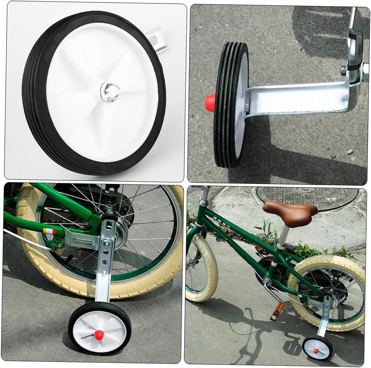 Silent Wear-resistant Bike Training Wheels for Replacement Stabilizer Auxiliary Wheels for S Bicycle Safety and Balance