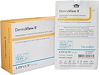 Vista 1 de DermaRite 's DermaView II, apósito de película transparente con borde - Entrega estilo marco, estéril, envuelto individualmente, 2-3/7 pulgadas x