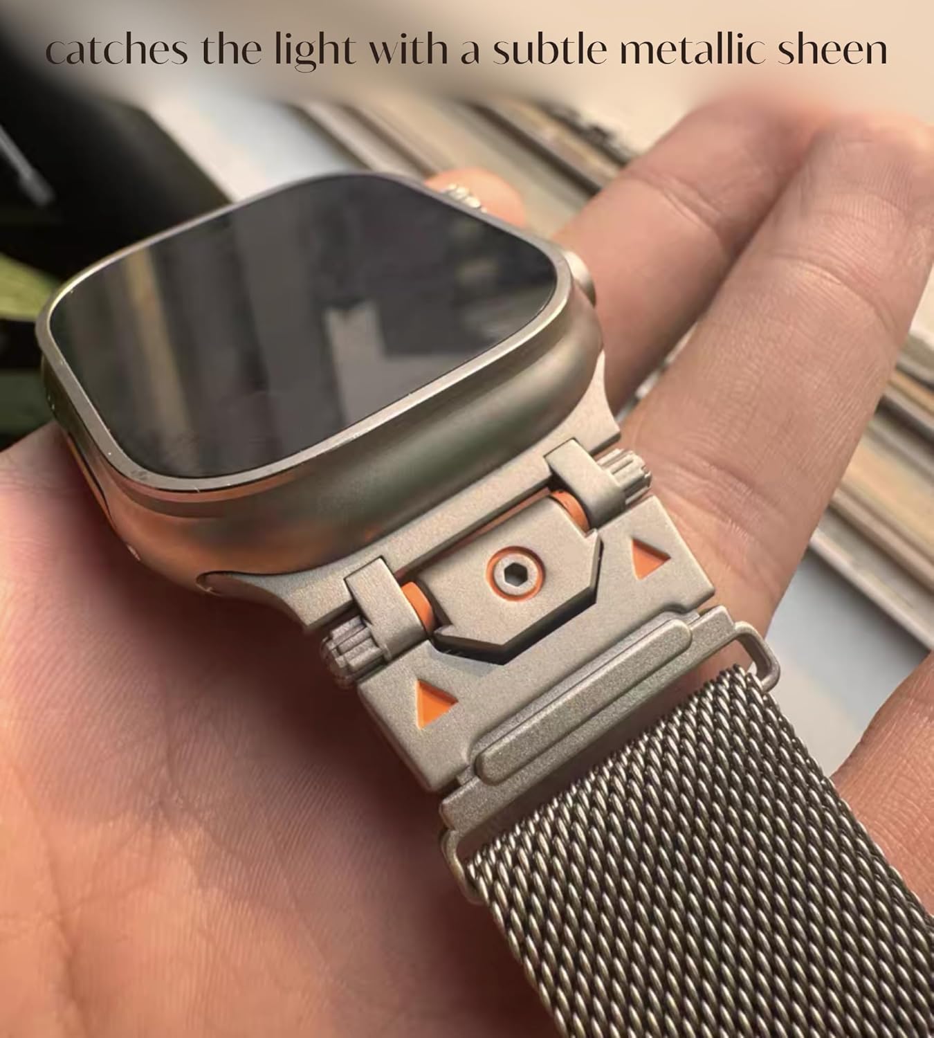 Milanese Loop for Apple Watch Ultra 2 Band 49mm 46mm 45mm 44mm Men Women, Stainless Steel Mesh Strap with Magnetic Clasp & Metal Connector for iWatch Series 10 9 8 7 6 5 4 SE - Image 6