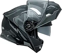 Capacete Bieffe Escamoteavel B-Dynamic Attractie Preto Fosco Grafite Com Óculos Interno