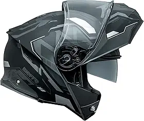 Capacete Bieffe Escamoteavel B-Dynamic Attractie Preto Fosco Grafite Com Óculos Interno