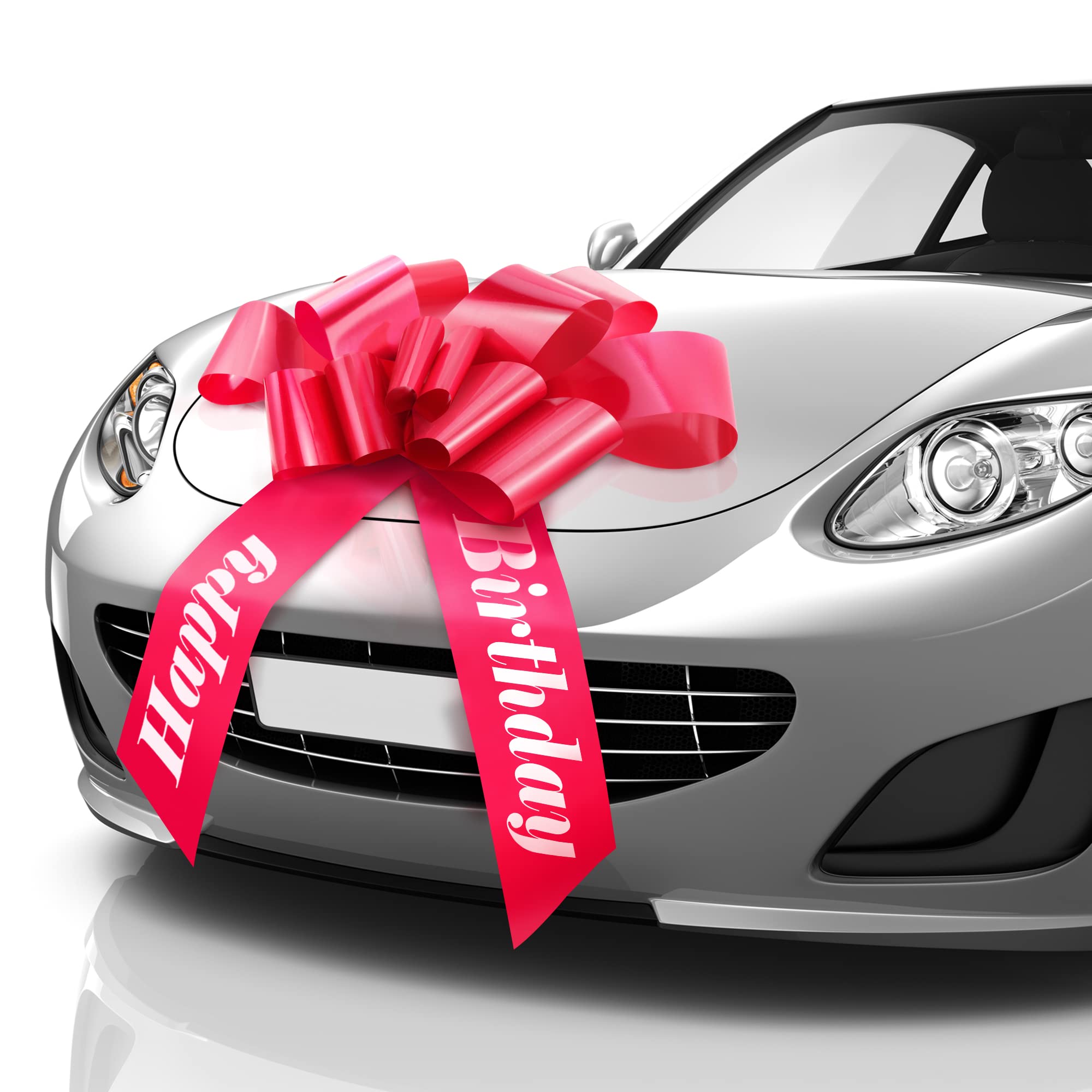 Mifflin Arco Di Buon Compleanno, Grande Arco Per Auto (Rosso, 58,4 Cm), Grande Fiocco Per Auto, Arco Di Compleanno, Arco Per Auto, Archi Per Auto, Grande Fiocco Rosso, Fiocco Per Regali, Fiocco Di Compleanno Per Auto, Confezione Regalo-image