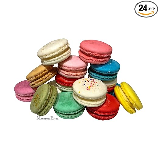 French Macaron Cookies - 24 Pack, Gourmet Cookie Gift Box, Treat, Mothers Day, Cookies, European Cuisine, Macaron, Fine Baking, Dessert, Variety Pack, Fresh, Birthday Gift, Food Gift, Macaroon, Holiday, Assorted Flavors, Confectionery, Premium, Pastry, Va