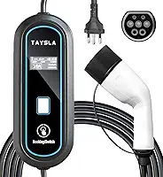 Carregador Portátil Carro Eletrico EV 3,5KW 8A 10A 13A 16A Tipo 2 Cabo De 3.5M Carregamento Elétrico Com Tela LED WallBox Plug BR Para Carro BYD Nissan Volvo BIVOLT Phantom