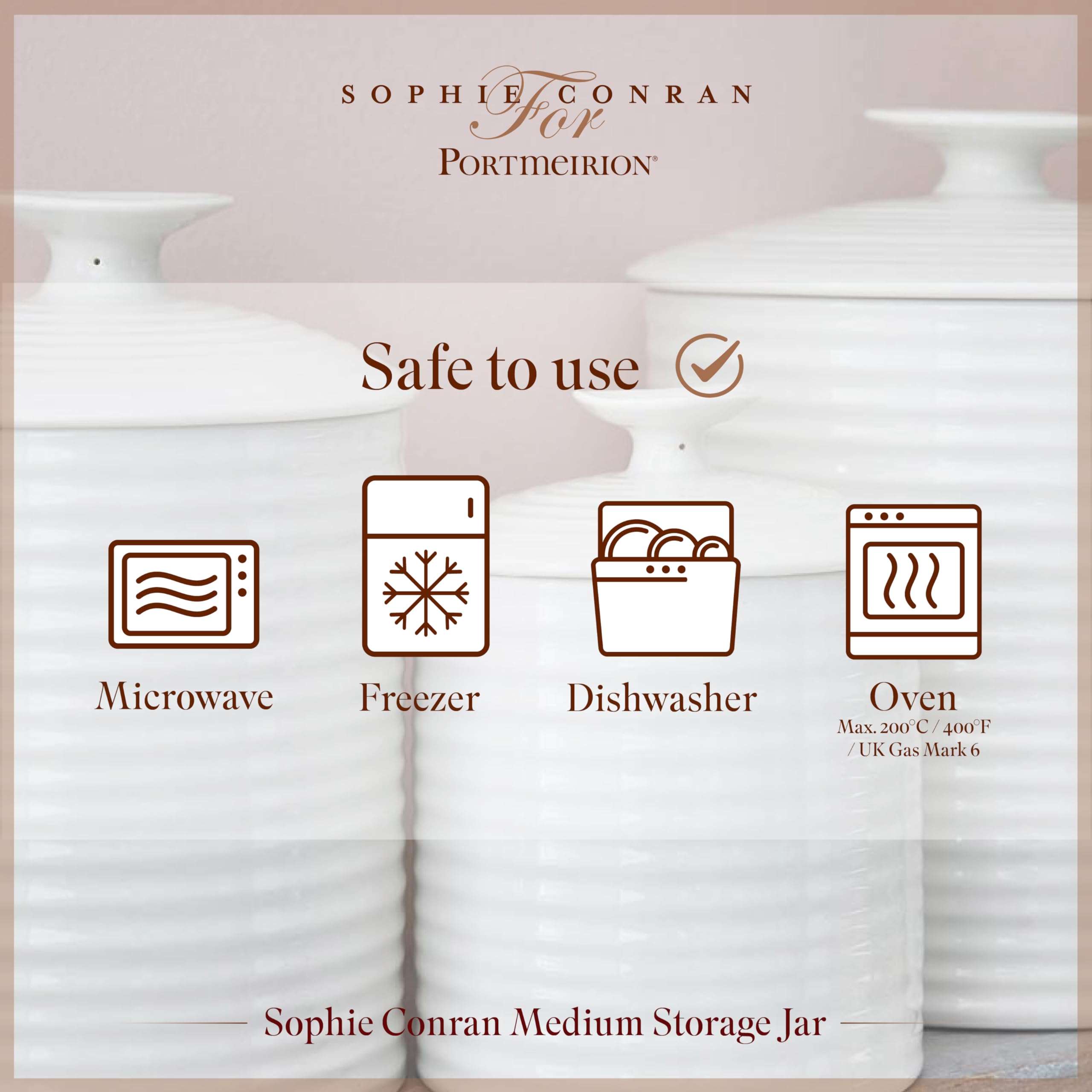 Amazon.com: Portmeirion Sophie Conran White Cannister with Lid
