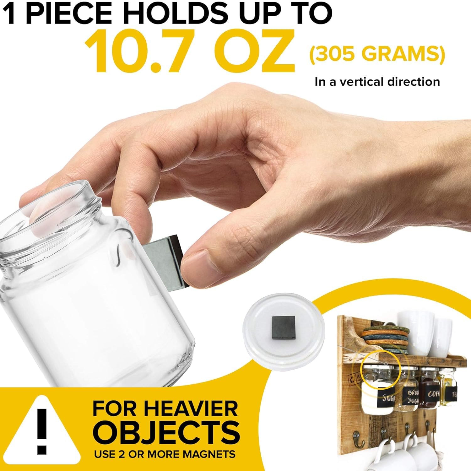 Imanes fuertes para manualidades con respaldo adhesivo de 1,5 cm, 20 unidades