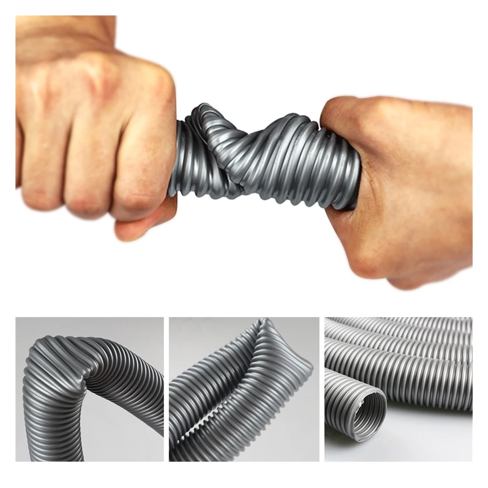 Piezas de limpiador de aspiradora EVA, diámetro interior de 35mm, exterior de 42mm, tubo de manguera de rosca de fuelle, tubo Flexible duradero con alta temperatura
