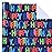 WRAPAHOLIC Birthday Wrapping Paper - Mini Roll - 17 Inch X 33 Feet - Blue Happy Bday Wrapping Paper for Kids Boys Adult Birthday, Baby Shower, Wedding