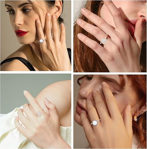 Miniatura 7 de UNICRAFTALE 16 anillos ajustables de 2 colores de 60.315in de acero inoxidable en blanco base plana en blanco, base de anillos en blanco, base de