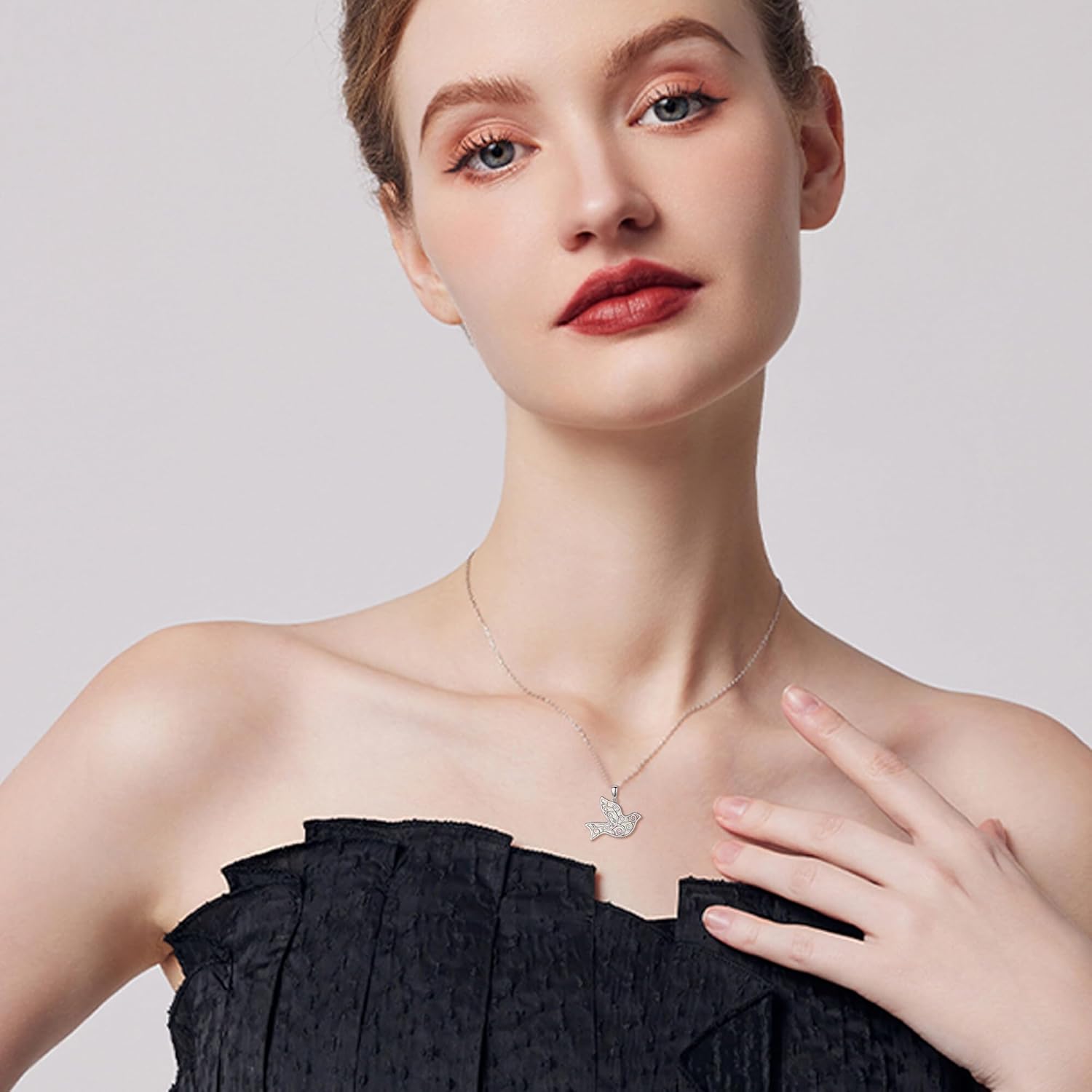 Dove Necklace 925 Sterling Silver Dove Pendant Necklace Peace Dove Holy Spirit Jewelry For Women Gifts - Image 7