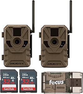 Muddy Manifest Cellular Camera (AT&T, 2-Pack) Bundle with 32GB SD Memory Cards and Card Reader (2-Pack) (5 Items) asin的图片