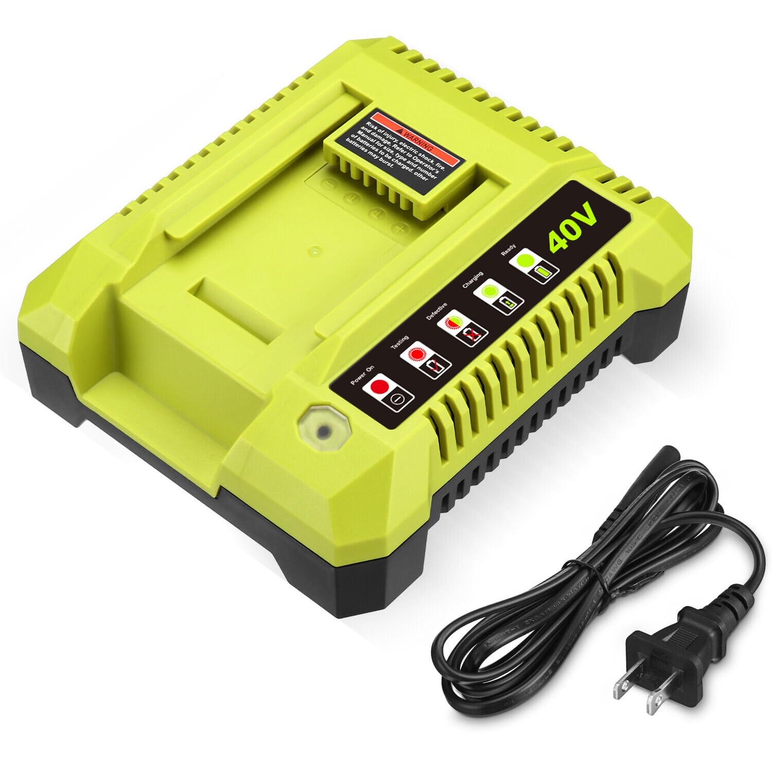 SKYON 40V Rapid Charger OP401 OP403 OP404 OP406A OP409A Compatible with Ryobi 40V 6Ah OP40601 OP40602 OP4060A1 5Ah OP4050A 4Ah OP4040 3Ah OP4030 2.6Ah OP40261 OP4026 2Ah OP40201 Battery Fast Charger
