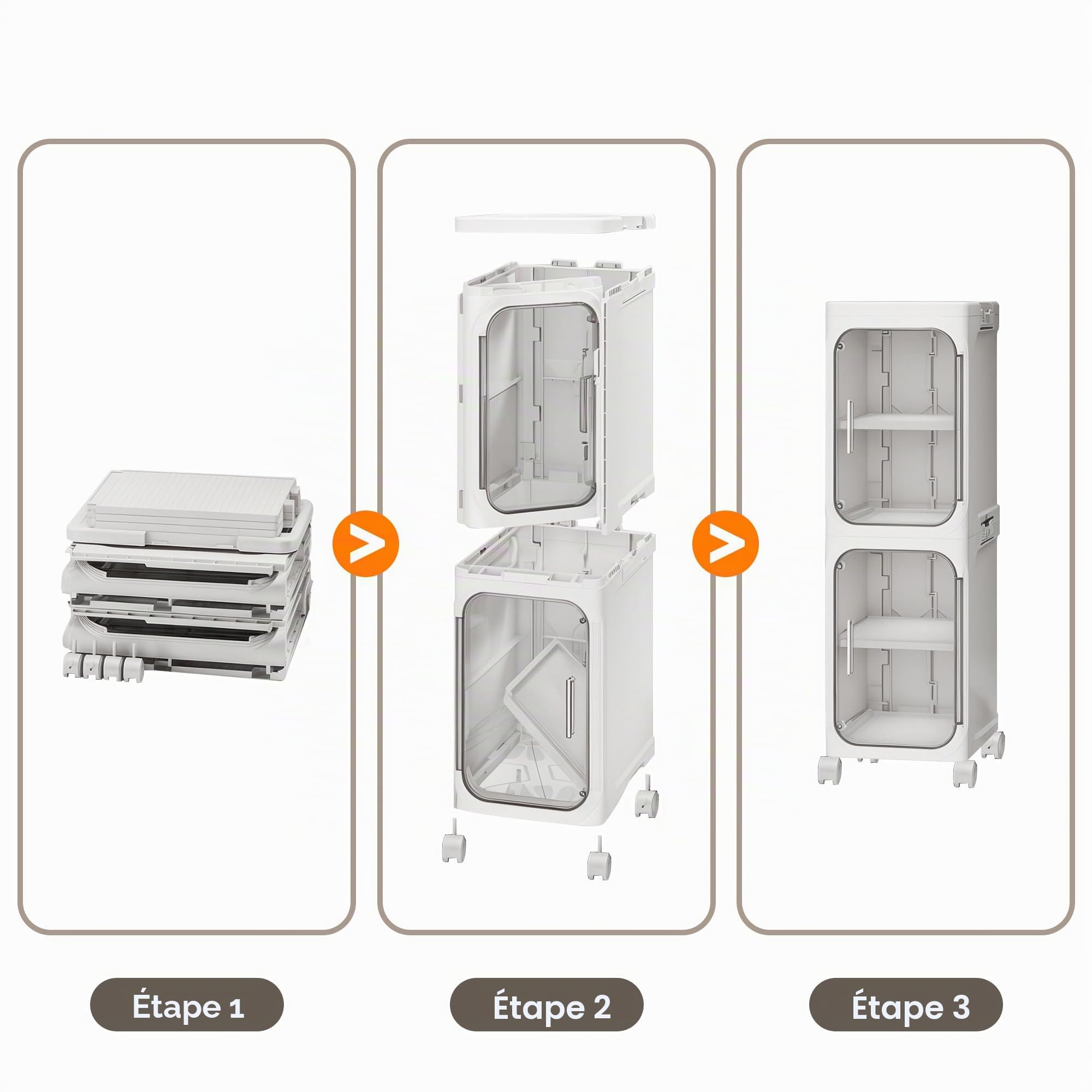 Armoire de Salle de Bain Mince, unité de Rangement Autonome en Plastique avec Porte, Petit Chariot étanche avec roulettes pour Bureau, Salon, Cuisine, entrée (21CM*34CM*67CM, Blanc)