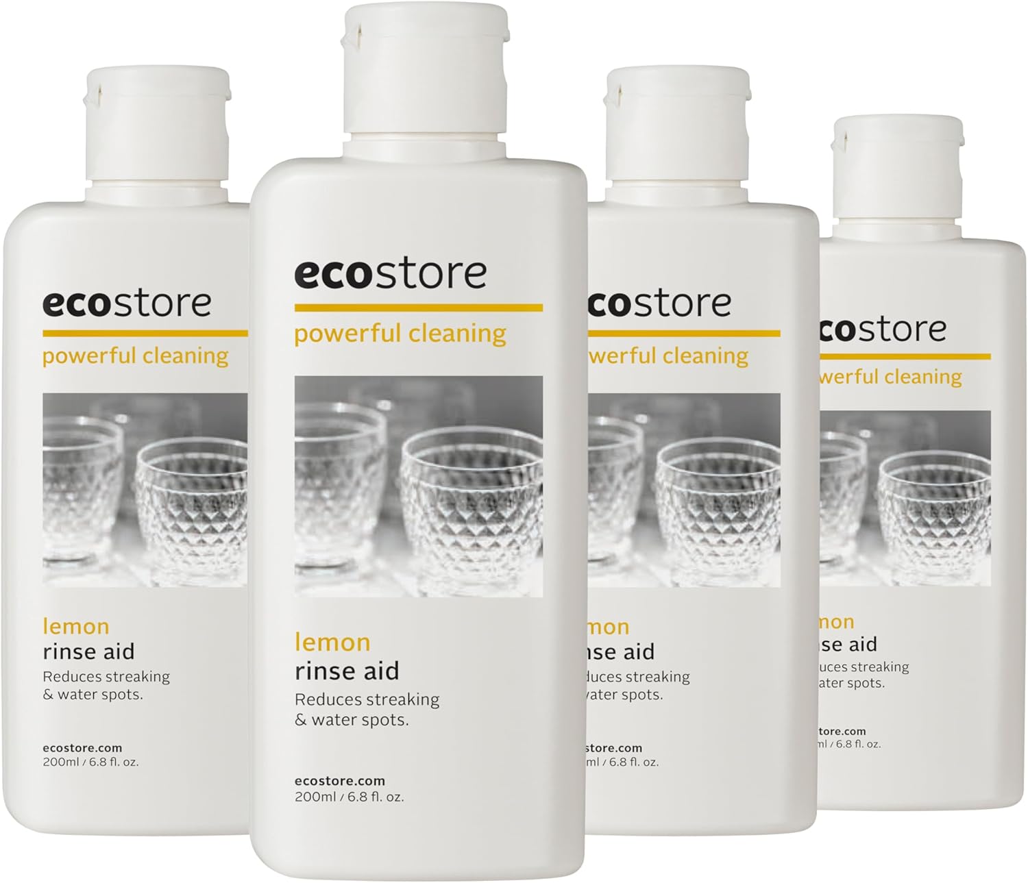 Ecostore Lemon Rinse Aid Pack of 4, For Clean Dishes Vanish and Streak ...