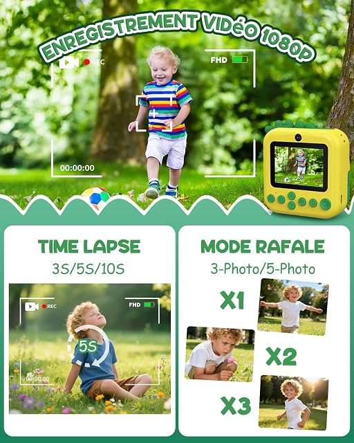 Foto 5 de 8 de ElecMoga Camara Fotos Infantil Instantanea, 2.4'' HD 1080P Camara Digital