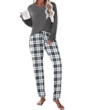 Womens Pajamas Set Long Sleeve Christmas PJ Sets Soft Lounge Set for Women Sleepwear Joggers with Pockets