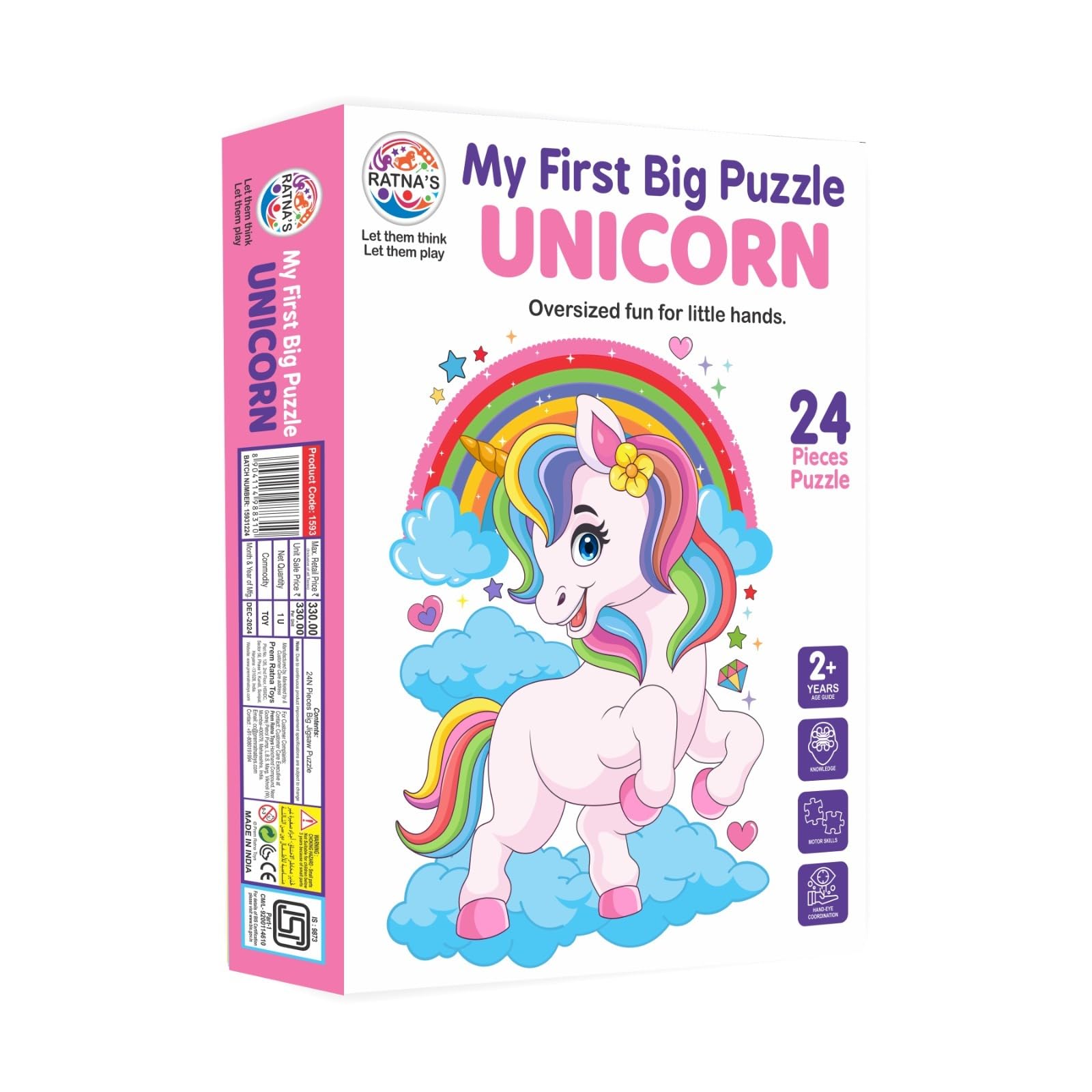 My First Big Puzzle Unicorn Jumbo Jigsaw Puzzle Game for Kids 2+ Years