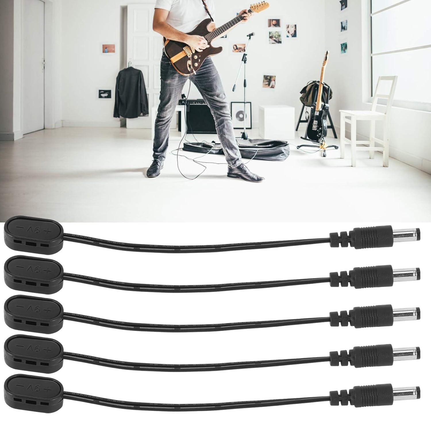 Złącze klipsa baterii, 5 szt. Adapter zasilacza 9 V Złącze klipsa baterii do pedału efektów gitarowych