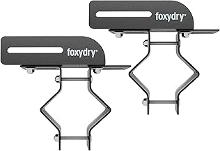 foxydry Round Railing Adapter - Aluminium and Stainless Steel Bracket - Durable, Corrosion Resistant - for Round Railings with Diameters Between 40 and 65 mm