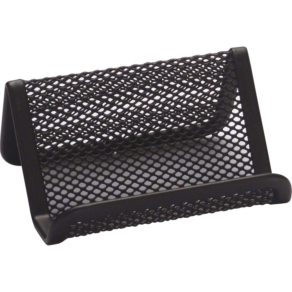 Q-Connect KF04728 Portatarjeta Metálico Negro 11X7,5X5 Cm