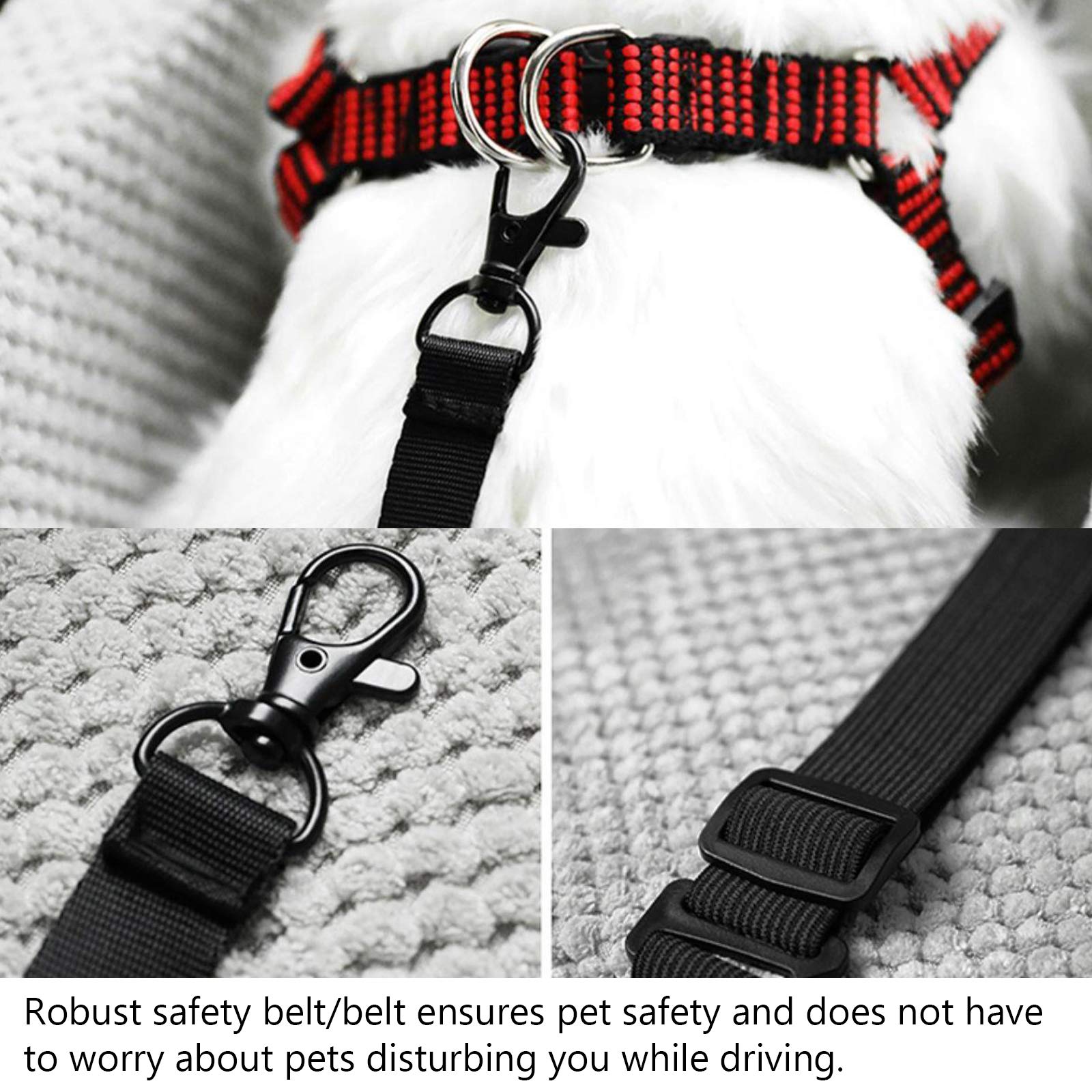 Asiento De Coche para Cachorros Perros Y Gato,Asiento Elevador De Perros,Cama para Perro,Asiento del Coche De Seguridad para Perros Gatos con Cinturón De Seguridad