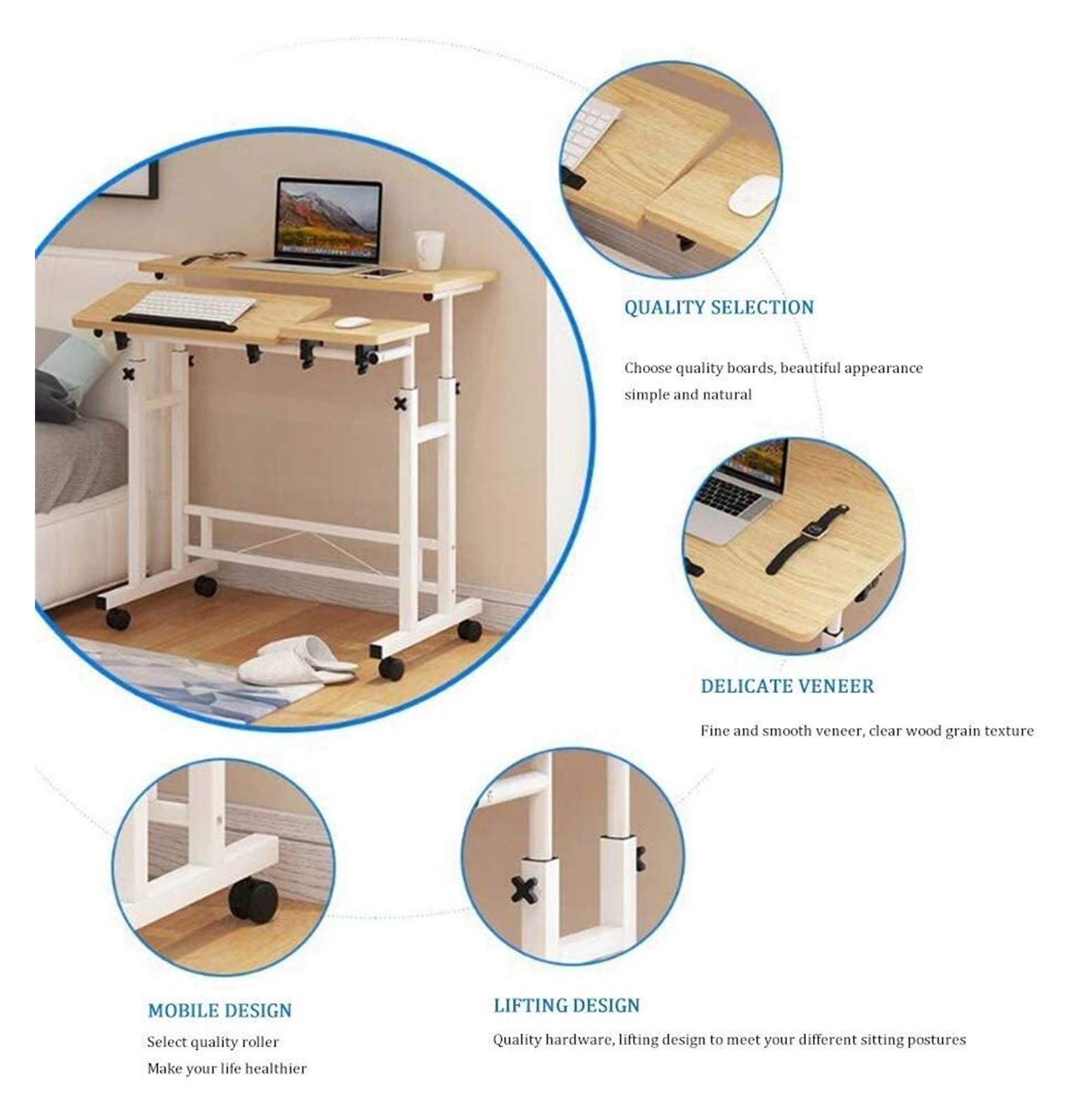 SCrivania per computer Tavolino LOFT BIANCO Tavolo moderno con scaffale