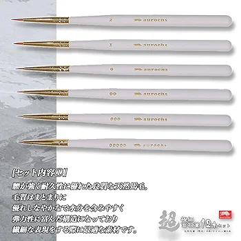 ナイロン平筆 5本セット デザイン筆ネオセブロン 平筆｜ナイロン