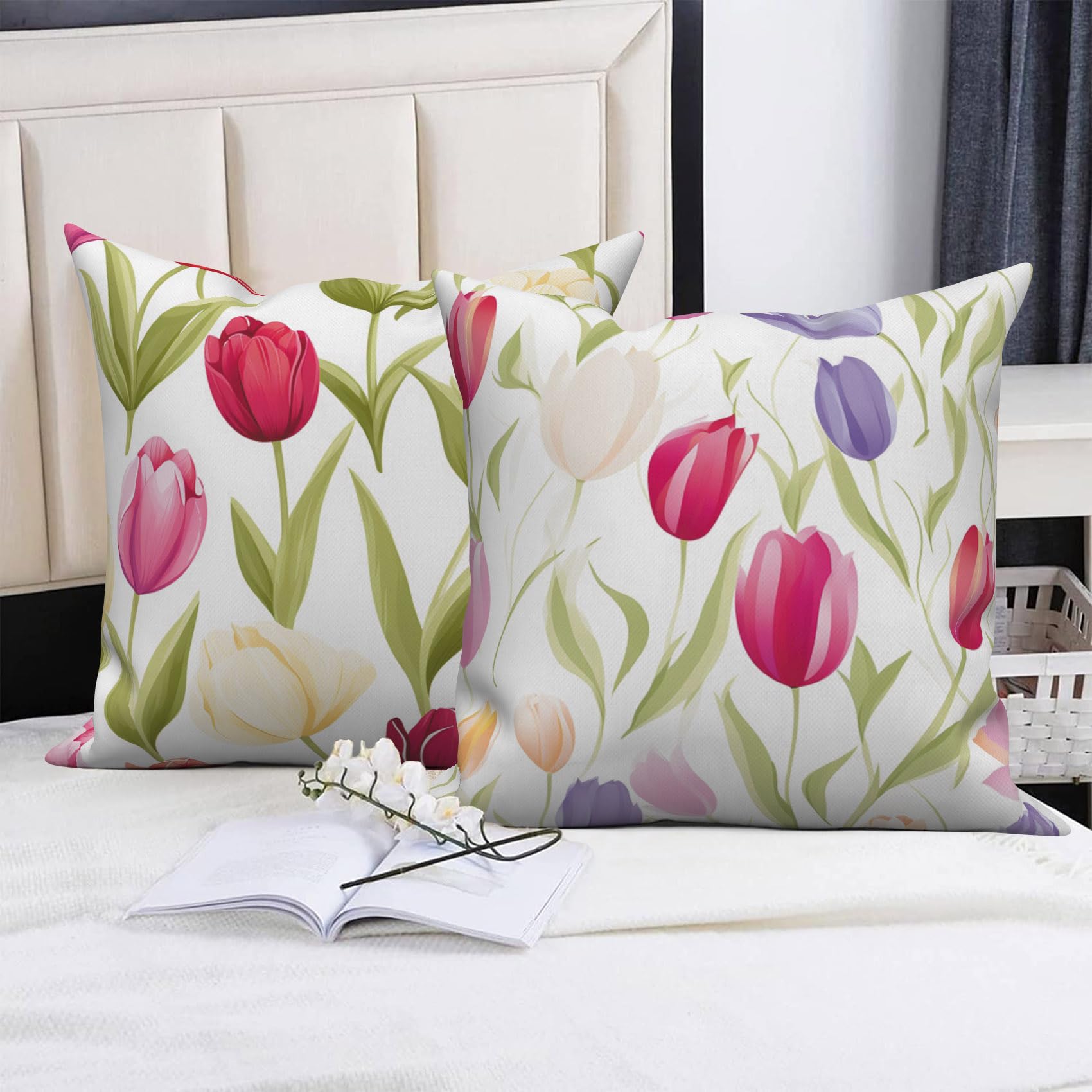 ASDCXZ Flower Pillow Cover 40x40 cm 4pcs Set - Image 4