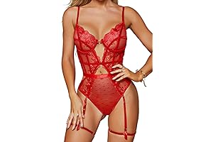 Petite Lingerie Enchanting Embroidered Underwire Removable Garter Bustier Bodysuit