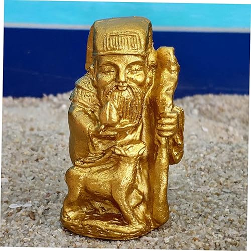 Miniatura 4 de SAFIGLE 2 unids Dios de la riqueza Fengshui Decoración de la riqueza Caishen Figura CAI Shen Statu Mascota Arte Estatua China Regalo de la Riqueza