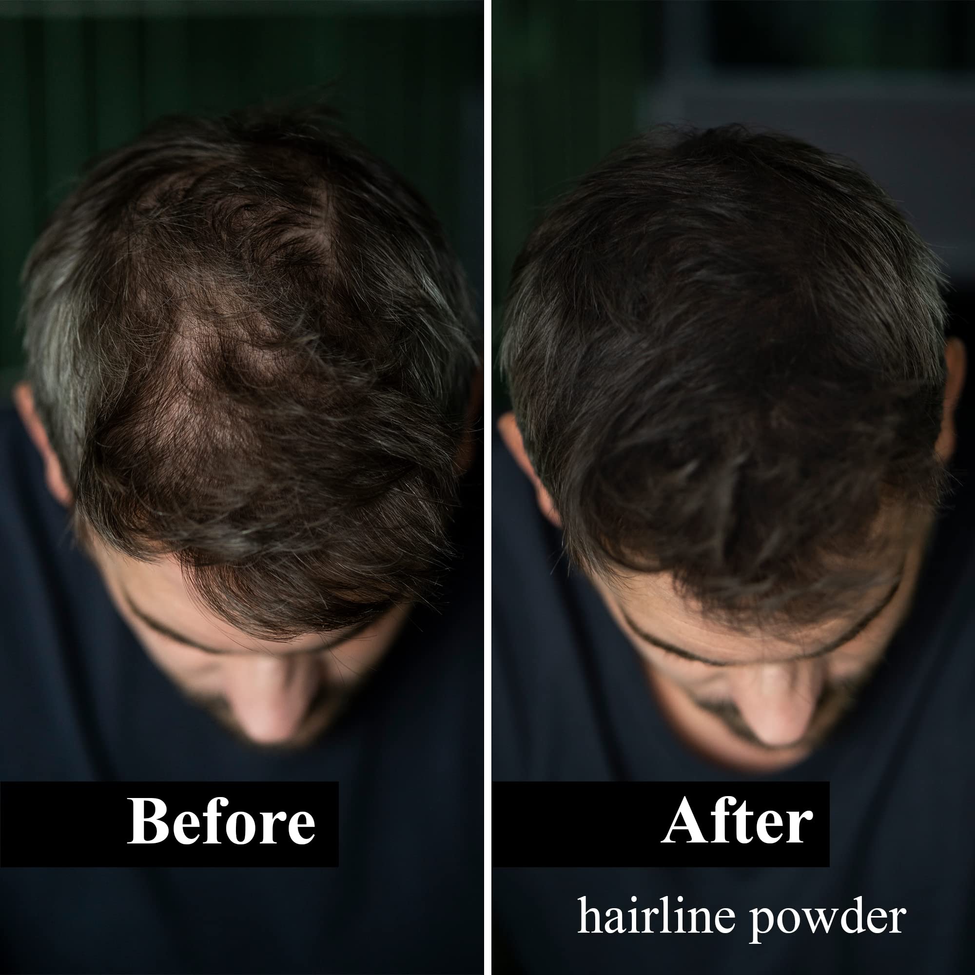 LEON MIGUEL Puder do odrostów – Hairline Powder jako wodoodporny korektor do włosów do kaszerowania odrostów dla kobiet i mężczyzn, niewidoczny makijaż do zagęszczania włosów – 4 g | ciemny brąz