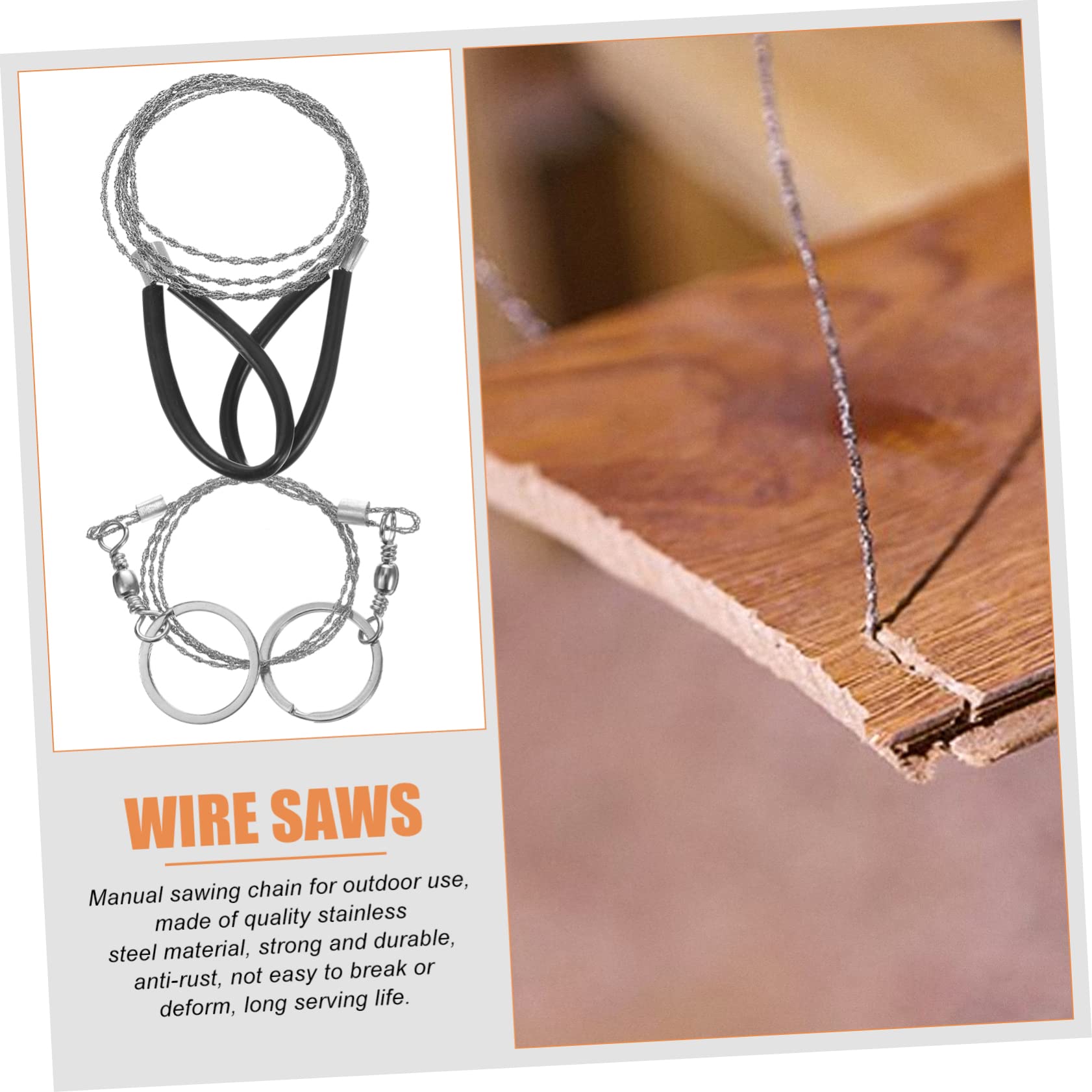 BESPORTBLE 2sets Tree Trimming Rope Saw Chainsaw Accessories Tools for Gardening 4pcs*2