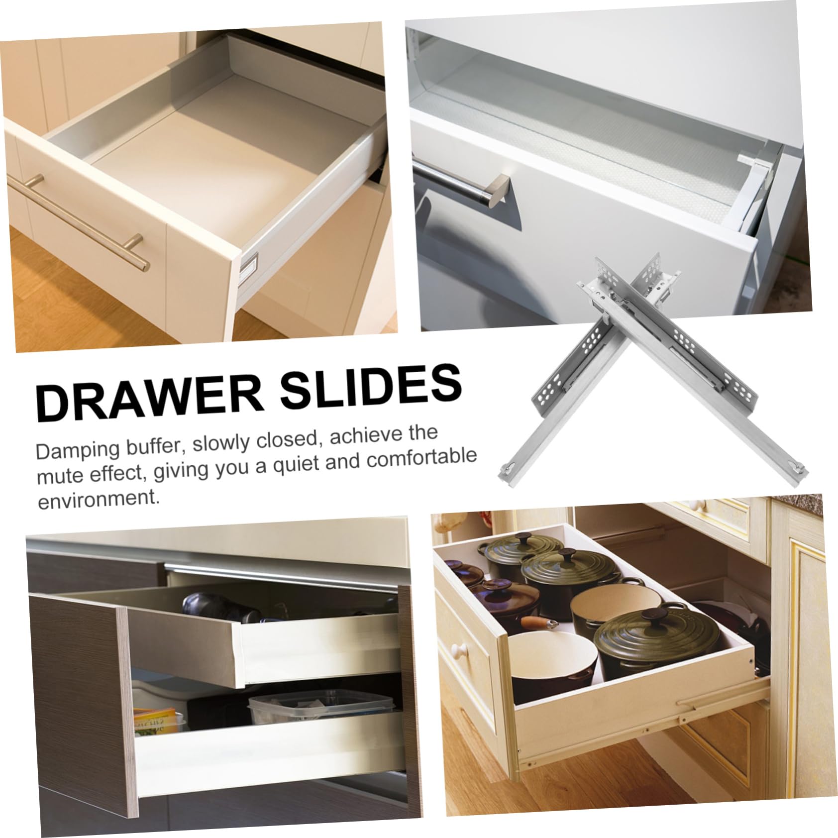 DOITOOL Drawer Slides Heavy Duty Drawer Slides Soft Close Function for Cabinet Rails