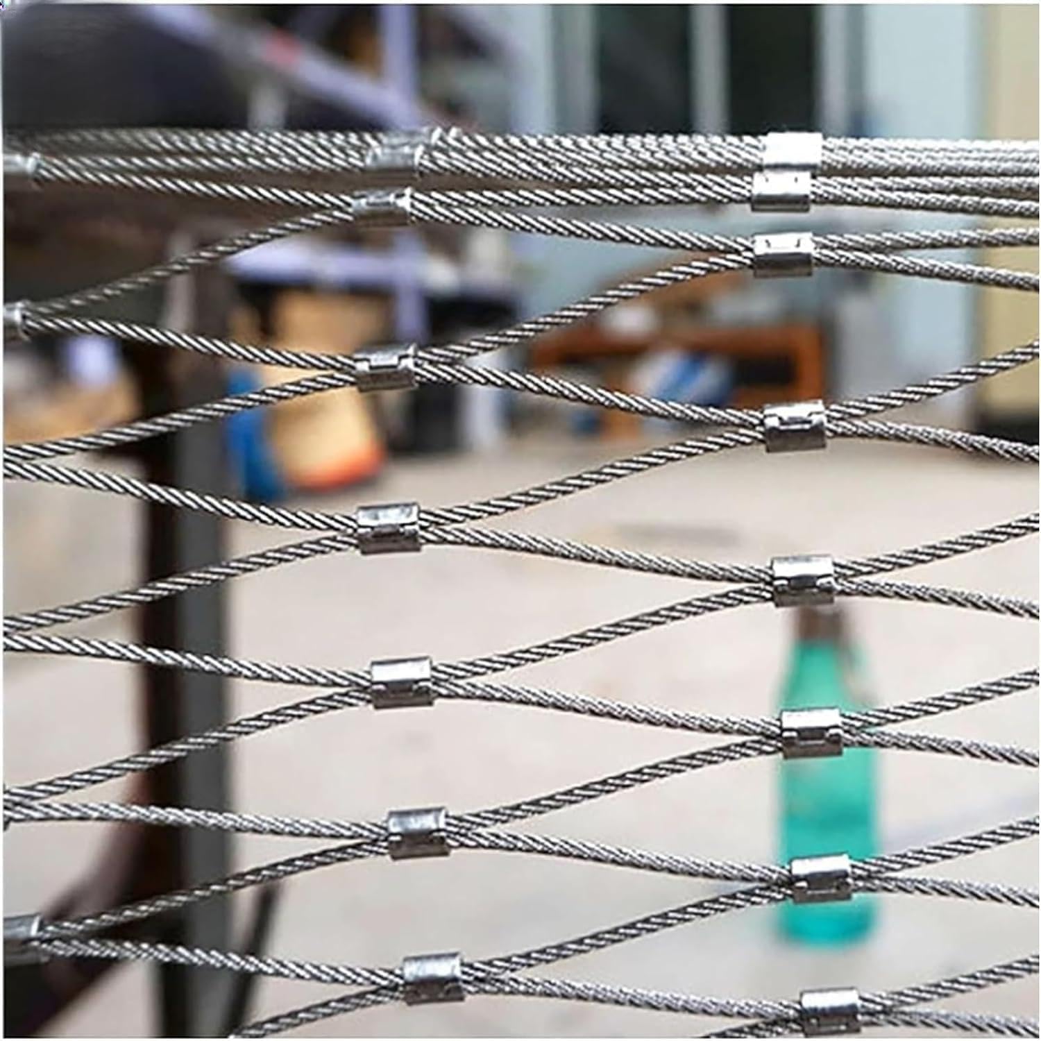 Barandilla de Malla de Alambre de Acero Inoxidable 304, Malla de Cable Flexible, Valla de protección contra caídas for escaleras de balcón (tamaño: Alto 1,2 x Largo 3 m)