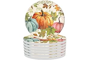Whaline Fall Thanksgiving Drink Coaster Set