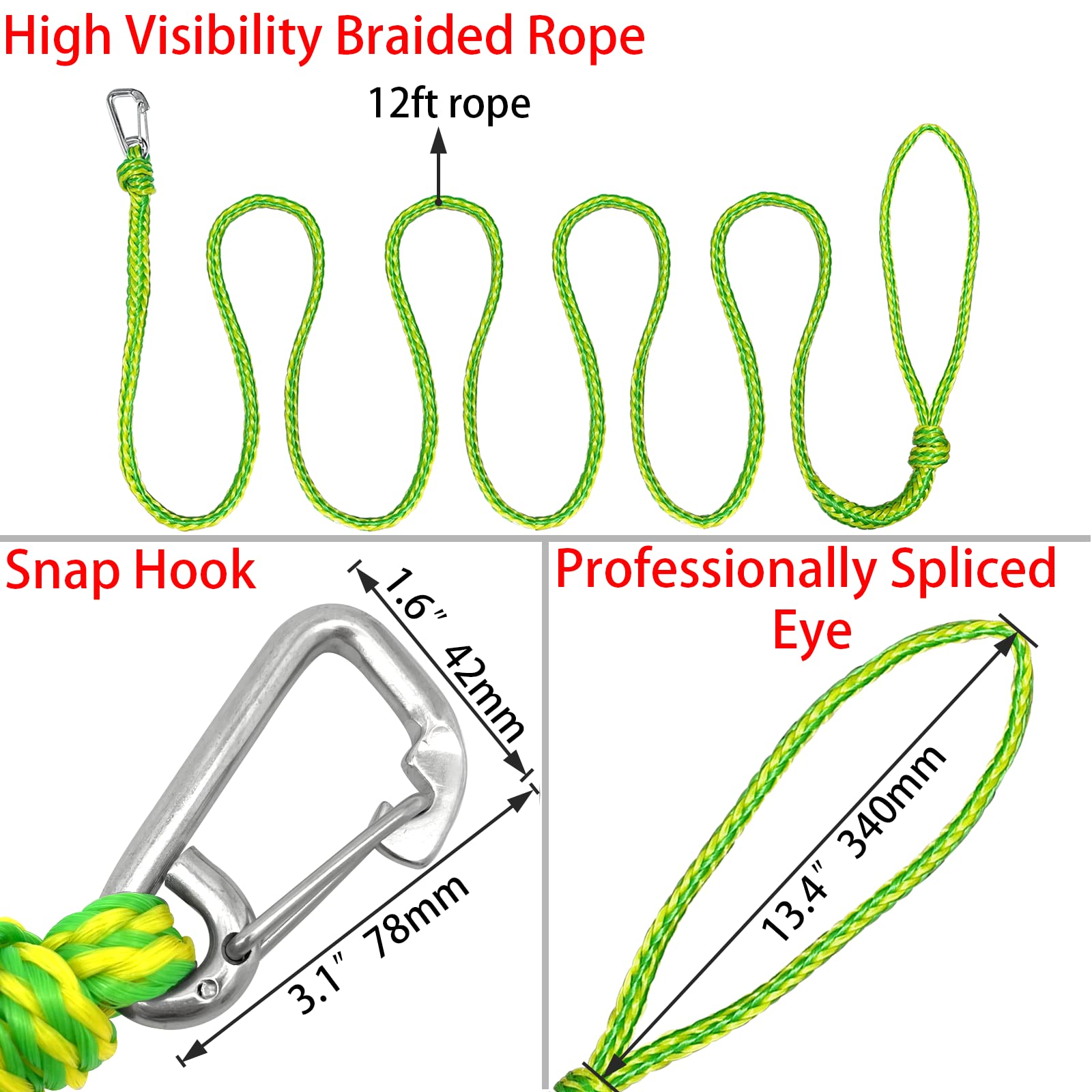 SeaSense Solid Braid MFP Dock Line with Chafe Guard, 1/2-Inch x 25-Feet, Blue