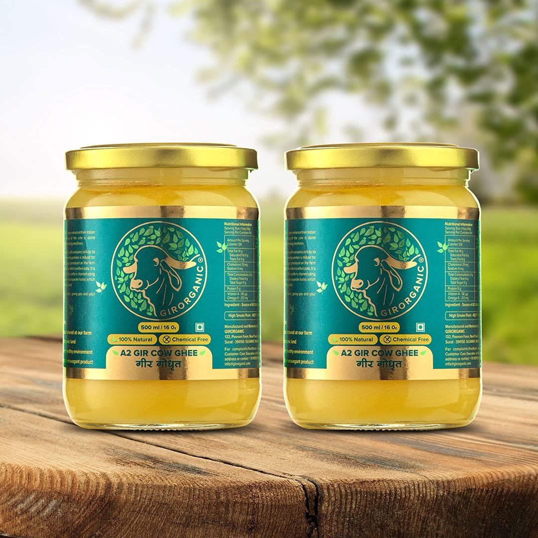 Aazon.co : GirOrganic Grass Fed A2 Ghee Clarified Butter Fro