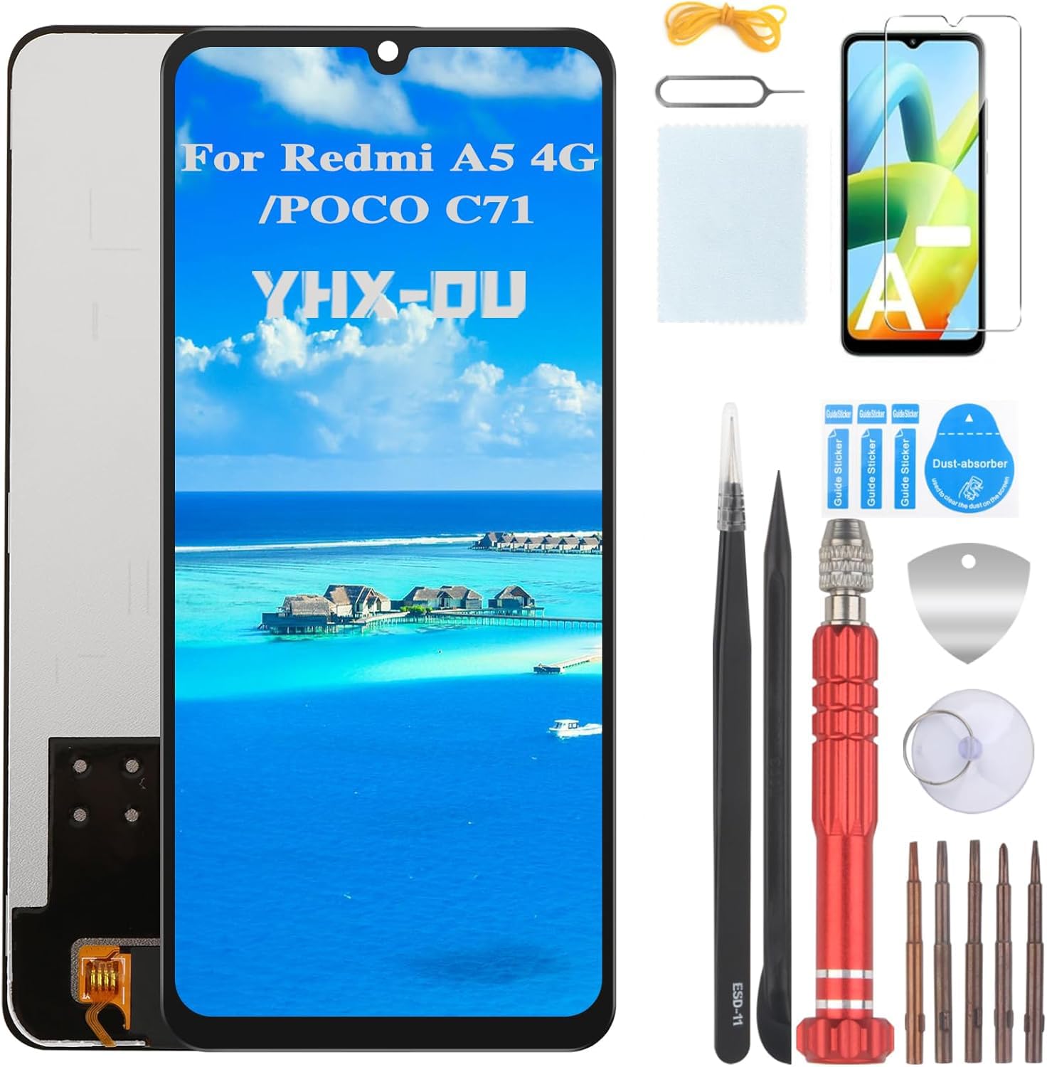 6.88'' Negro Pantalla LCD para Xiaomi Redmi A5 4G/25028RN03Y Kit de Reparación de Pantalla Táctil Digitalizador con Herramientas